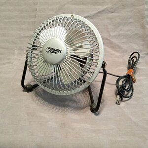Power Zone 4" All Metal Desktop / Tabletop Fan -- USB Powered